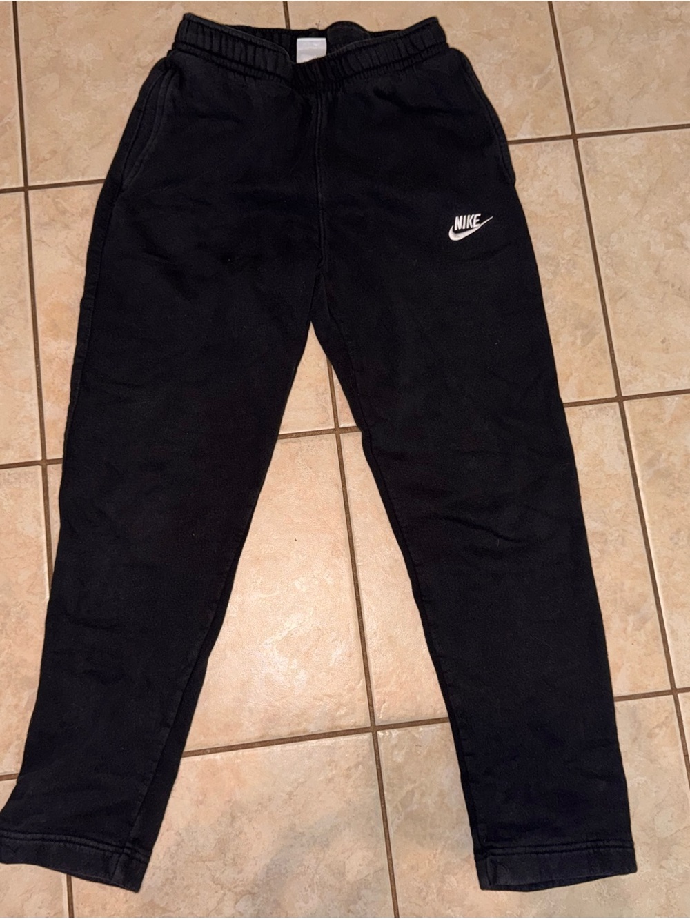 Nike Black Joggers with White Swoosh Logo